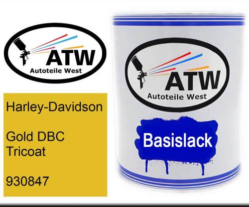 Harley-Davidson, Gold DBC Tricoat, 930847: 1L Lackdose, von ATW Autoteile West.